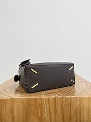 Loewe Small Featherlight Puzzle Bag In Nappa Lambskin Chocolate - 24x16.5x10.5cm - 3