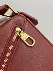 Loewe Small Featherlight Puzzle Bag In Nappa Lambskin Dark Red - 24x16.5x10.5cm - 2