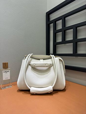 Loewe Small Madrid Bag in Supple Calfskin White - 23.5x19x10cm