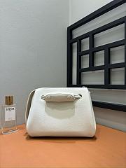 Loewe Small Madrid Bag in Supple Calfskin White - 23.5x19x10cm - 5
