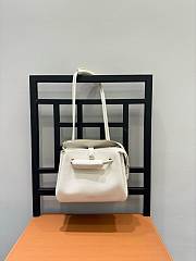 Loewe Small Madrid Bag in Supple Calfskin White - 23.5x19x10cm - 4