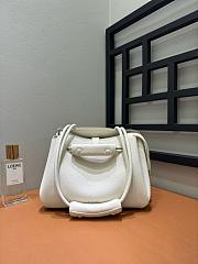 Loewe Small Madrid Bag in Supple Calfskin White - 23.5x19x10cm - 2