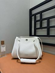 Loewe Small Madrid Bag in Supple Calfskin White - 23.5x19x10cm - 3