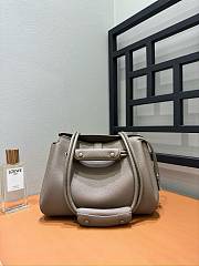 Loewe Small Madrid Bag in Supple Calfskin Elephent Gray - 23.5x19x10cm - 6