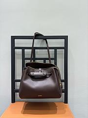 Loewe Medium Madrid Bag In Supple Grained Calfskin Chocolate - 28.5x11x23cm - 5