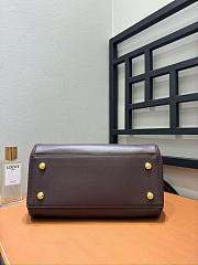 Loewe Medium Madrid Bag In Supple Grained Calfskin Chocolate - 28.5x11x23cm - 2