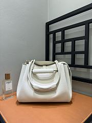 Loewe Medium Madrid Bag In Supple Grained Calfskin White - 28.5x11x23cm - 1