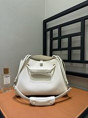 Loewe Medium Madrid Bag In Supple Grained Calfskin White - 28.5x11x23cm - 6