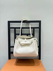 Loewe Medium Madrid Bag In Supple Grained Calfskin White - 28.5x11x23cm - 3