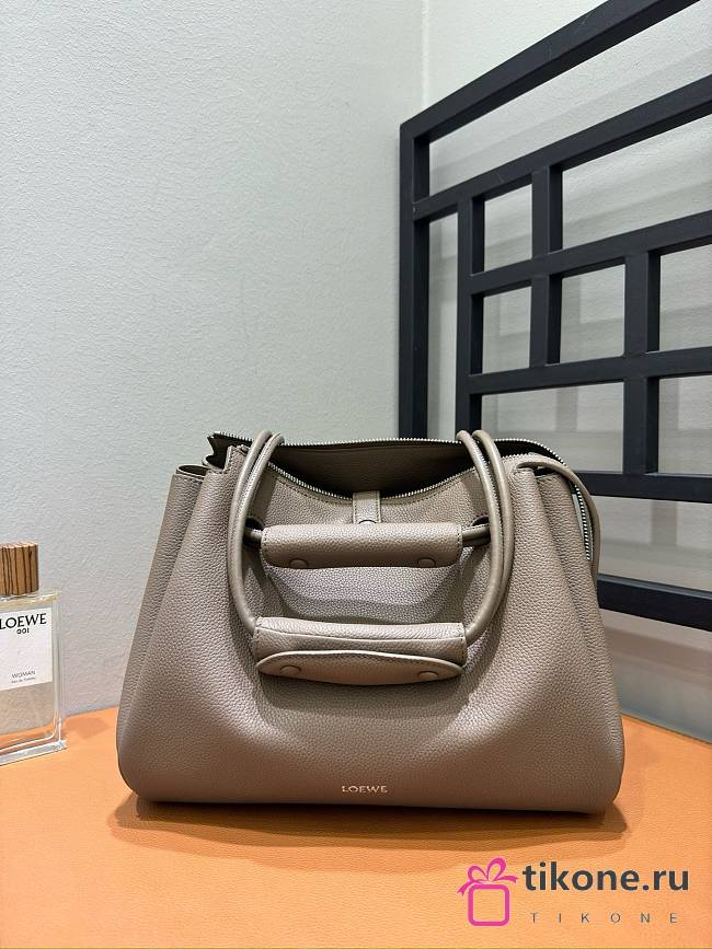 Loewe Medium Madrid Bag In Supple Grained Calfskin Taupe - 28.5x11x23cm - 1
