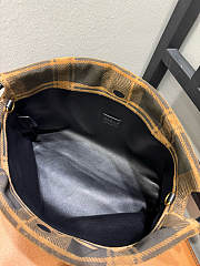 Loewe Medium Flamenco Purse In Tartan Suede Brown/Black - 30x20x10.5cm - 3