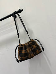 Loewe Medium Flamenco Purse In Tartan Suede Brown/Black - 30x20x10.5cm - 2