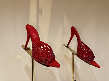 Christian Louboutin Lasera Strass Mule 100mm Mules Red