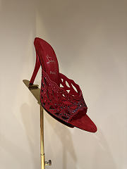 Christian Louboutin Lasera Strass Mule 100mm Mules Red - 3