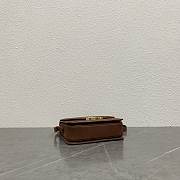 Celine Teen Triomphe Bag In Grained Nubuck Calfskin Chestnut - 18.5x13.5x7cm - 5