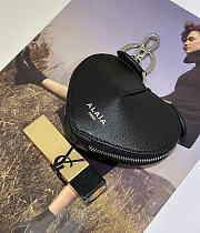 Alaia Le Cœur Mini Leather Coin Purse in Black - 10x1.5x7.5cm - 5