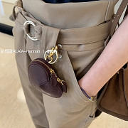 Alaia Le Cœur Mini Leather Coin Purse in Burgundy - 10x1.5x7.5cm - 5