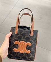 Celine Cabas Micro Triomphe Canvas & Leather Tote - 17x15cm - 6