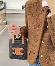 Celine Cabas Micro Triomphe Canvas & Leather Tote - 17x15cm - 2
