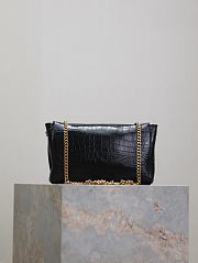 Ysl Kate Small Chain Bag In Suede And Crocodile-Embossed Leather Black - 20x13.5x5.5cm - 6