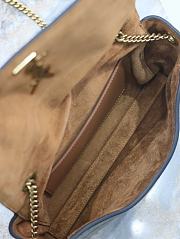 Ysl Kate Small Chain Bag In Suede And Crocodile-Embossed Leather Black - 20x13.5x5.5cm - 2