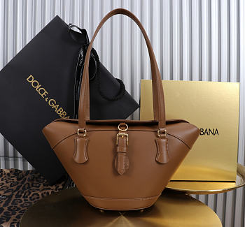 Dolce & Gabbana Capri Crow's Nest Bag Brown -33x17x13cm