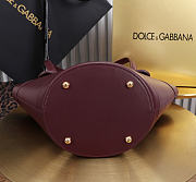 Dolce & Gabbana Capri Crow's Nest Bag Burrgundy -33x17x13cm - 5