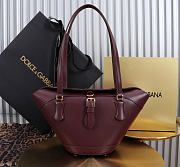 Dolce & Gabbana Capri Crow's Nest Bag Burrgundy -33x17x13cm - 4