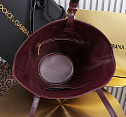 Dolce & Gabbana Capri Crow's Nest Bag Burrgundy -33x17x13cm - 3