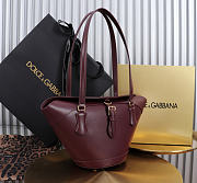 Dolce & Gabbana Capri Crow's Nest Bag Burrgundy -33x17x13cm - 2