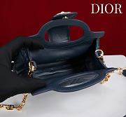 Dior Jolie Top Handle Mini Bag Blue Cannage Lambskin - 18.5x13x8.5cm - 4