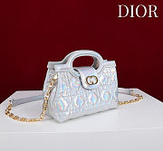 Dior Jolie Top Handle Mini Bag Iridescent Metallic Lambskin - 18.5x13x8.5cm - 3