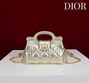 Dior Jolie Top Handle Mini Bag Gold Metallic Lambskin - 18.5x13x8.5cm - 6