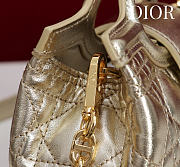 Dior Jolie Top Handle Mini Bag Gold Metallic Lambskin - 18.5x13x8.5cm - 2