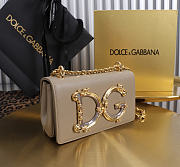 Dolce & Gabbana Calfskin DG Girls Phone Bag - 17.8x10x3.5cm - 5