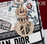 Dior Medium Lady D-Lite Bag Pink Souvenir de Rome Embroidery - 24x21x12cm - 2