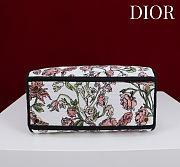 Dior Medium Lady D-Lite Bag Pink Multicolor Millefiori Embroidery - 24x21x12cm - 6