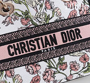Dior Medium Lady D-Lite Bag Pink Multicolor Millefiori Embroidery - 24x21x12cm - 2