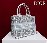 Medium Dior Book Tote Blue Dior Stella Baroque Embroidery - 36x27.5x16.5cm - 5