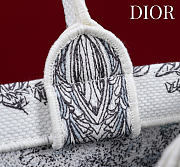 Medium Dior Book Tote Blue Dior Stella Baroque Embroidery - 36x27.5x16.5cm - 3