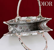 Medium Dior Book Tote Latte Multicolor Rosier de Dior Embroidery - 36x27.5x16.5cm - 4