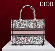 Medium Dior Book Tote Pink Multicolor Millefiori Embroidery - 36x27.5x16.5cm - 6