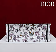 Medium Dior Book Tote Latte Multicolor Butterflies & Iris Embroidery - 36x27.5x16.5cm - 5