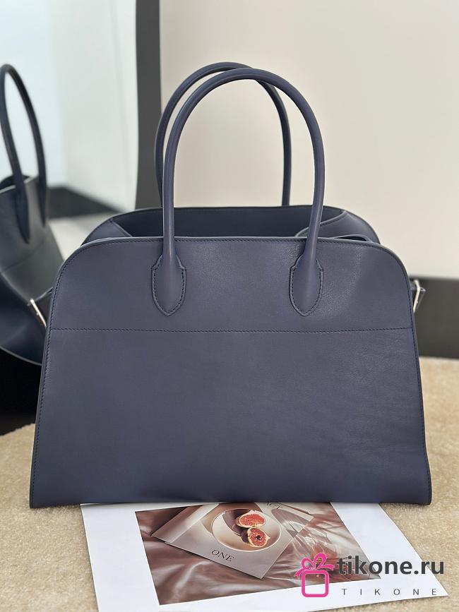 The Row Soft Margaux 15 Bag in Calfskin Leather Navy - 38x24x27cm - 1