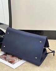 The Row Soft Margaux 15 Bag in Calfskin Leather Navy - 38x24x27cm - 4