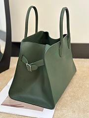 The Row Soft Margaux 15 Bag in Calfskin Leather Forest Green - 38x24x27cm - 5