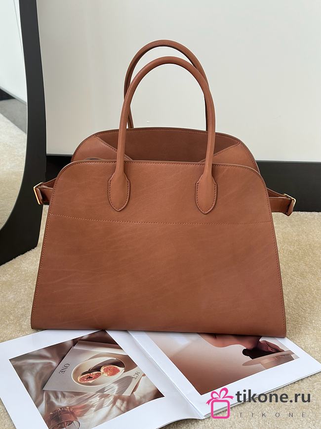 The Row Soft Margaux 15 Bag in Calfskin Leather Brown - 38x24x27cm - 1