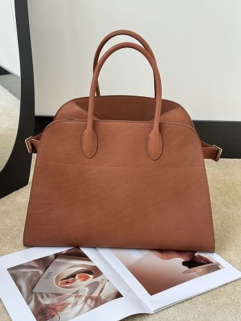 The Row Soft Margaux 15 Bag in Calfskin Leather Brown - 38x24x27cm