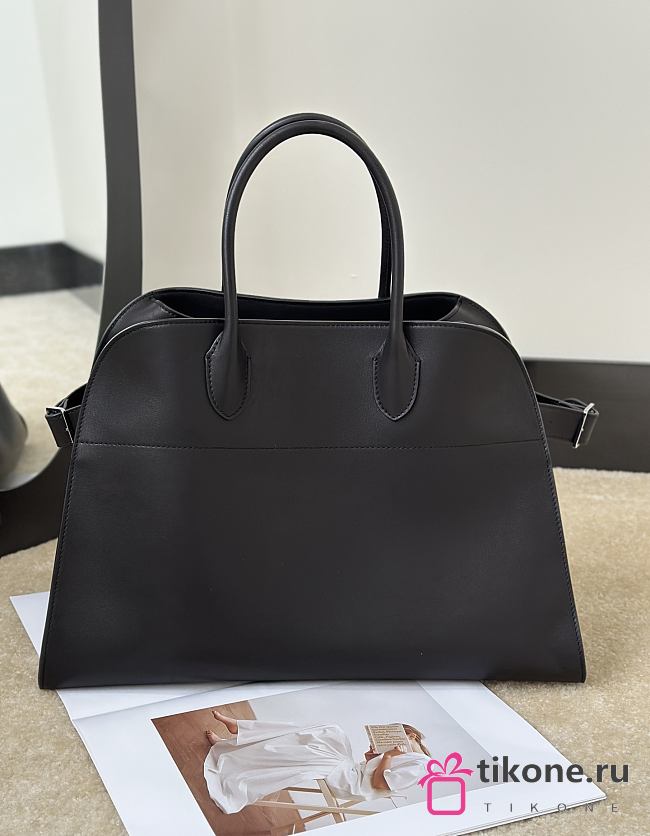 The Row Soft Margaux 15 Bag in Calfskin Leather Black - 38x24x27cm - 1