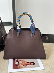 The Row Soft Margaux 15 Bag in Calfskin Leather Chocolate - 38x24x27cm - 4